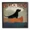 Stupell Industries Black Dog Canoe Company Pet Boating Lake Sports Black Framed Wall Art